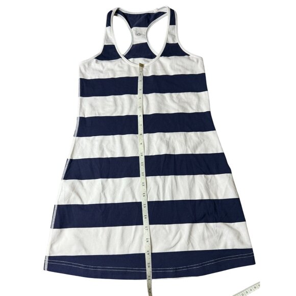 Lululemon Cool Racerback Striped Racerback Tank Women Size 4 - 6 W1A21S  Navy - Picture 9 of 16